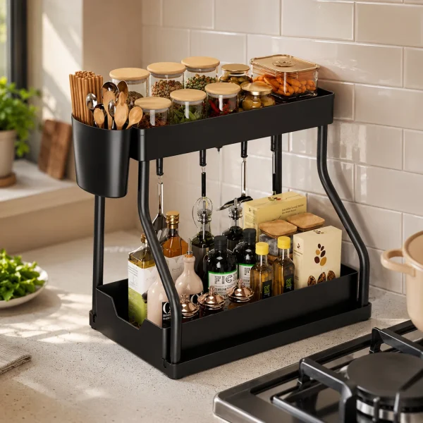 2-Tier Pull-Out Under Sink Cabinet Organizer & Storage Drawer