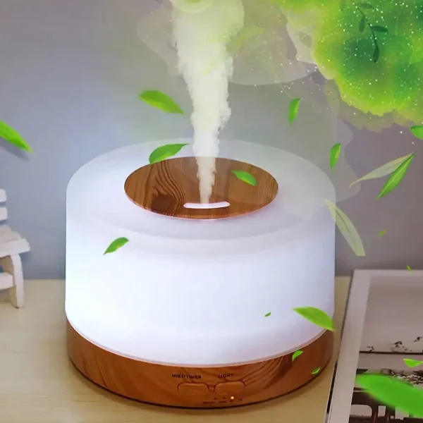 500ml Ultrasonic Aroma Diffuser & Humidifier with 6 Essential Oils
