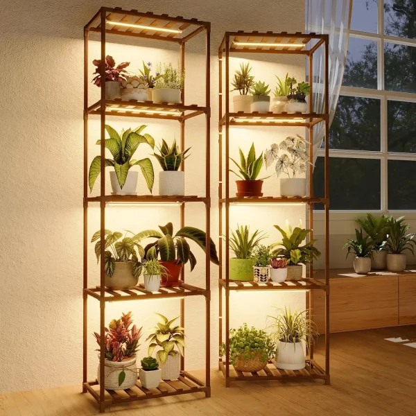 Plant Stands with Grow Lights Sets